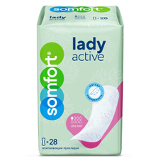 Прокладки Somfort Lady Active Ultra mini впитывающие, 28шт