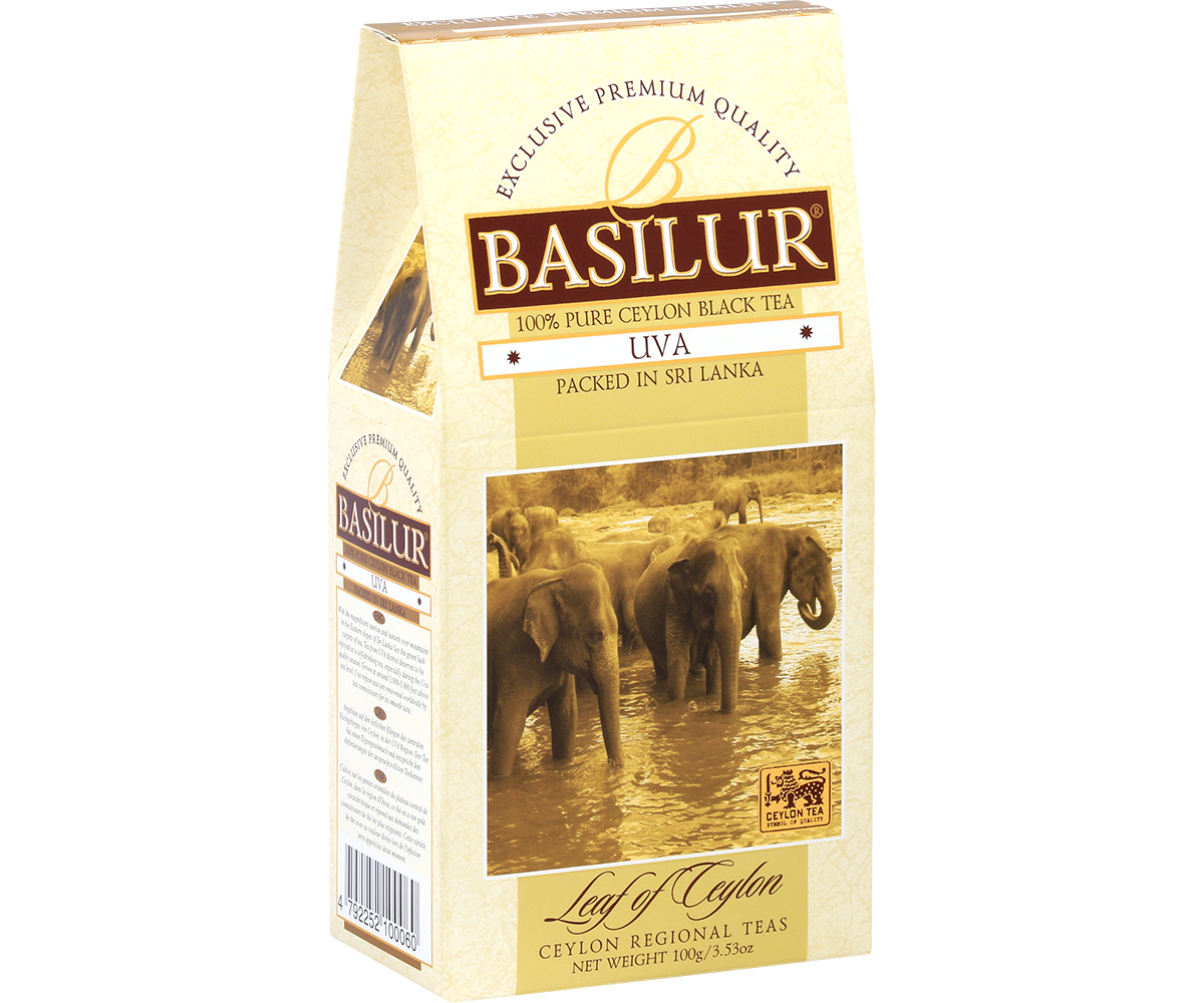 Чай черный Basilur лист цейлона Ува листовой, 100г