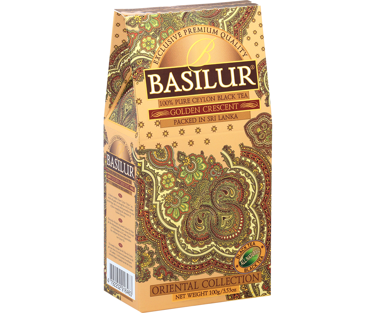 Чай черный Basilur Восточная коллекция золотой месяц листовой, 100г