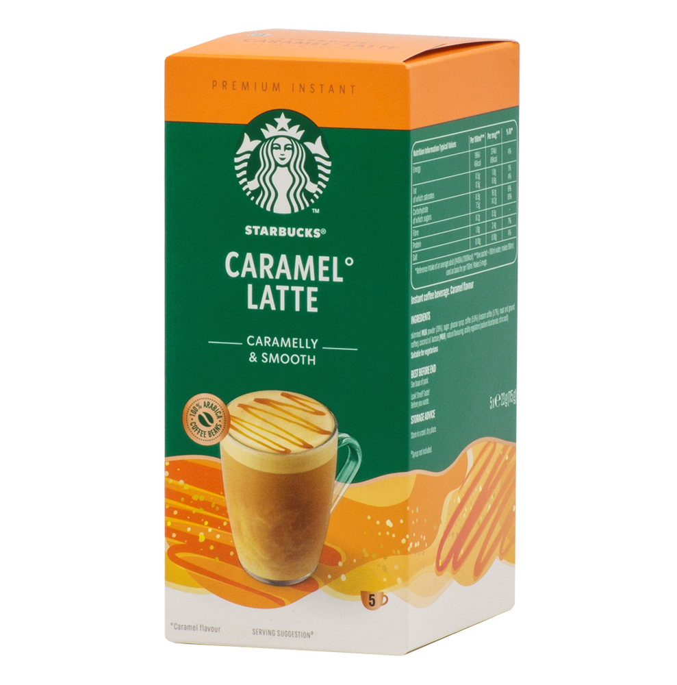 Напиток кофейный Starbucks растворимый карамельный латте (23г x 5шт), 115г