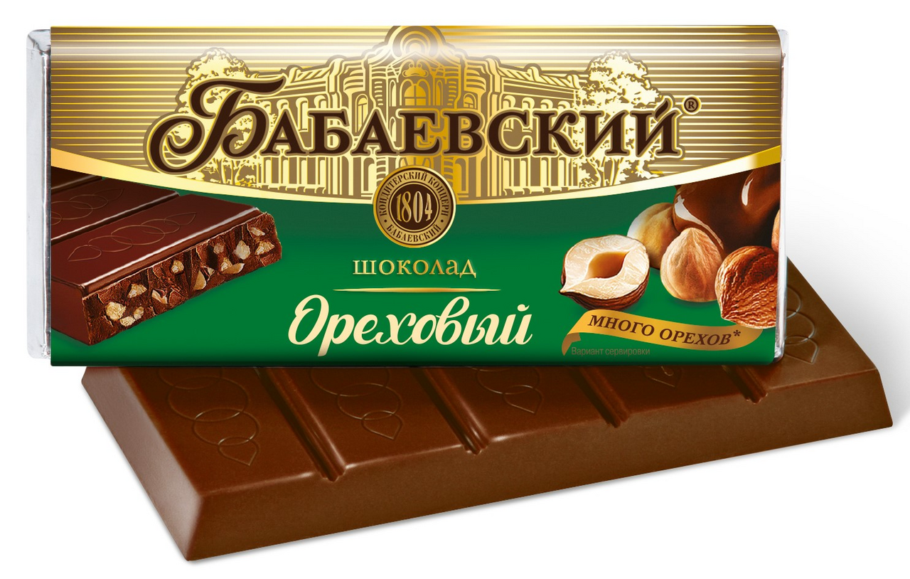 Шоколад Бабаевский темный ореховый, 40г