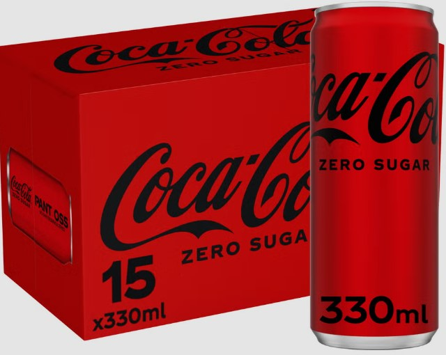 Напиток Coca-Cola Zero газированный, 330мл x 15 шт