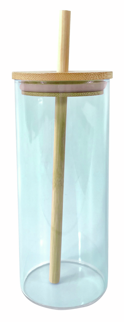 Банка для напитков Kukina Raffinata Весна с трубочкой, 385мл