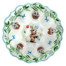 Тарелка Kukina Raffinata Пасхальный кролик для 10 яиц, 25см