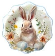 Тарелка Kukina Raffinata Пасхальный кролик, 25см