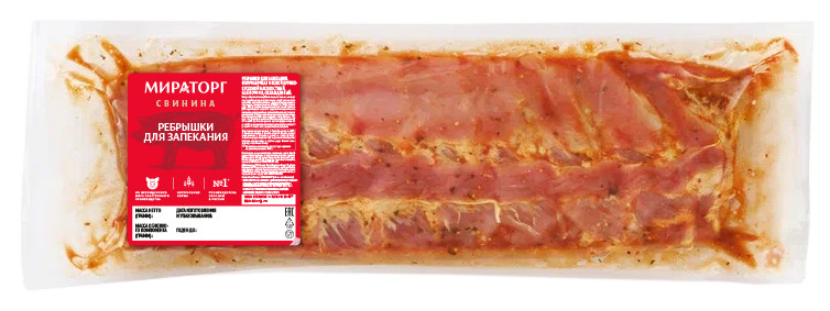 Ребрышки свиные Мираторг для запекания охлажденные, ~700г