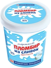 Мороженое Башкирское мороженое Пломбир из сливок, 400г