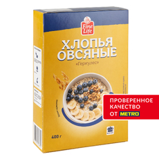 Fine Life Хлопья овсяные быстрого приготовления геркулес, 400г