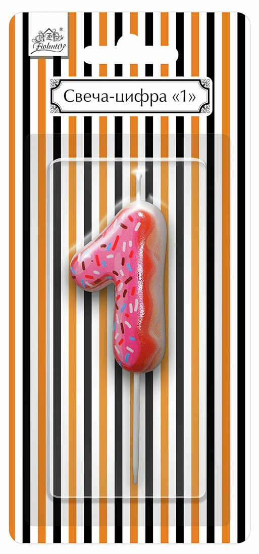 Свеча-цифра Fiolento Friendly Birthday 1