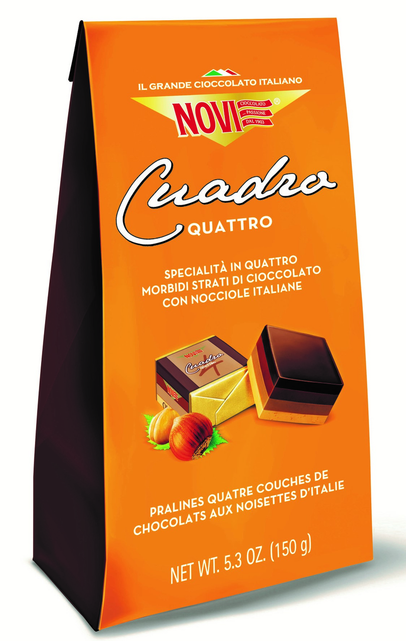 Конфеты Novi Cuadro шоколадные 4 шоколада, 150г