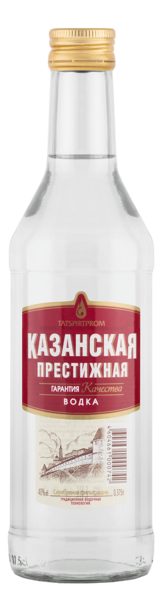 Водка Казанская Престижная, 0.375л