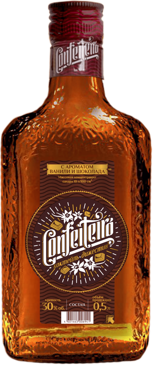 Коктейль-дижестив Confeiteiro ваниль и шоколад, 0.5л