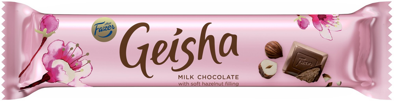 Шоколадный батончик Fazer Geisha тертый орех, 37г