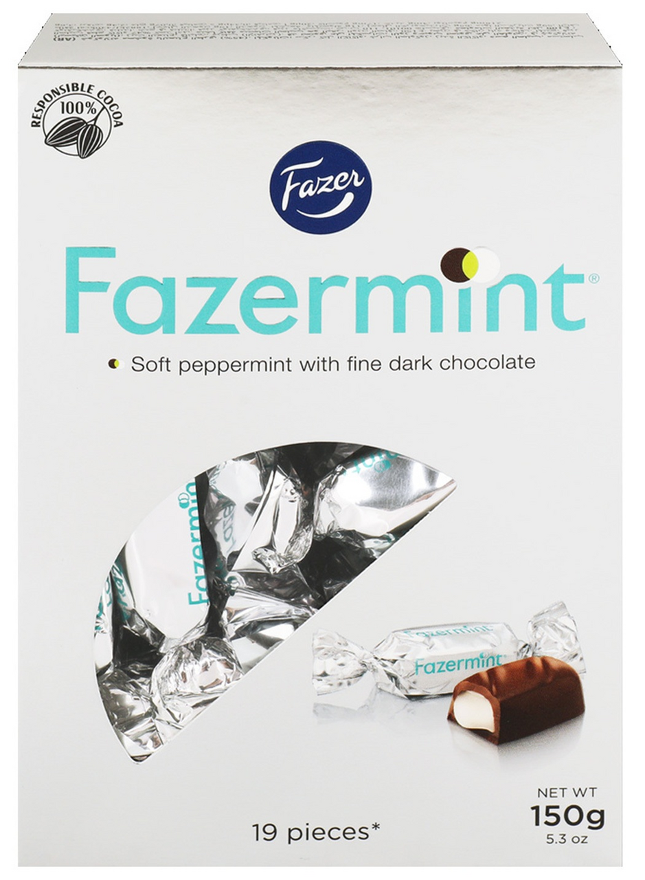 Конфеты Fazer Fazermint с мятной начинкой, 150г