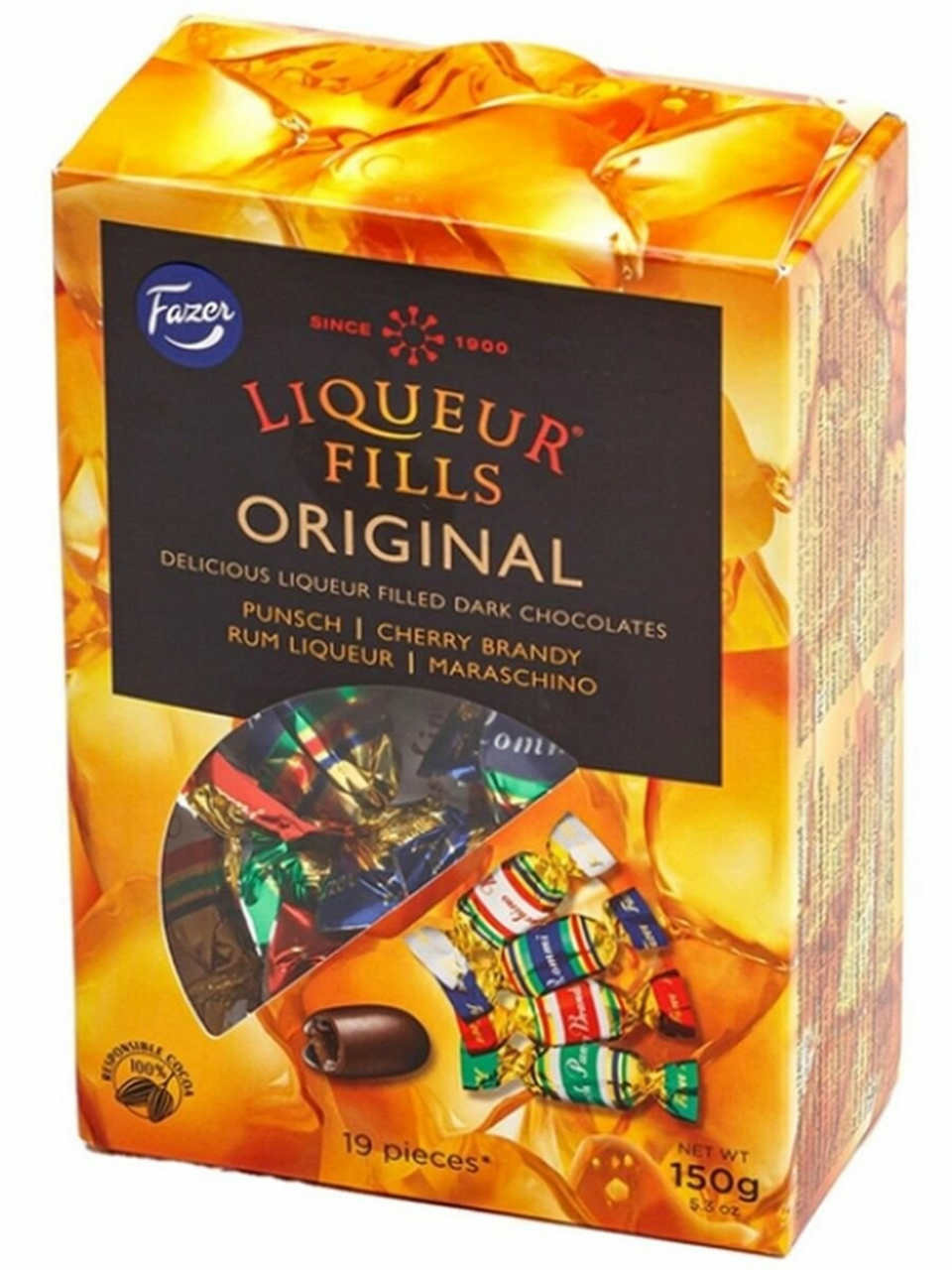 Конфеты Fazer Liqueur Fills с ликерной начинкой, 150г