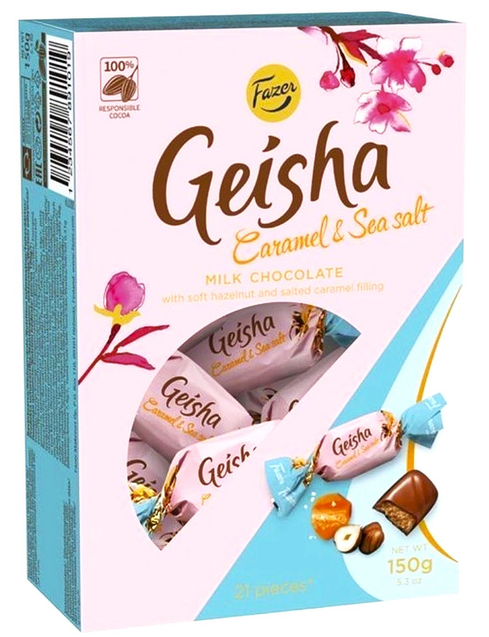 Конфеты Fazer Geisha карамель и морская соль, 150г