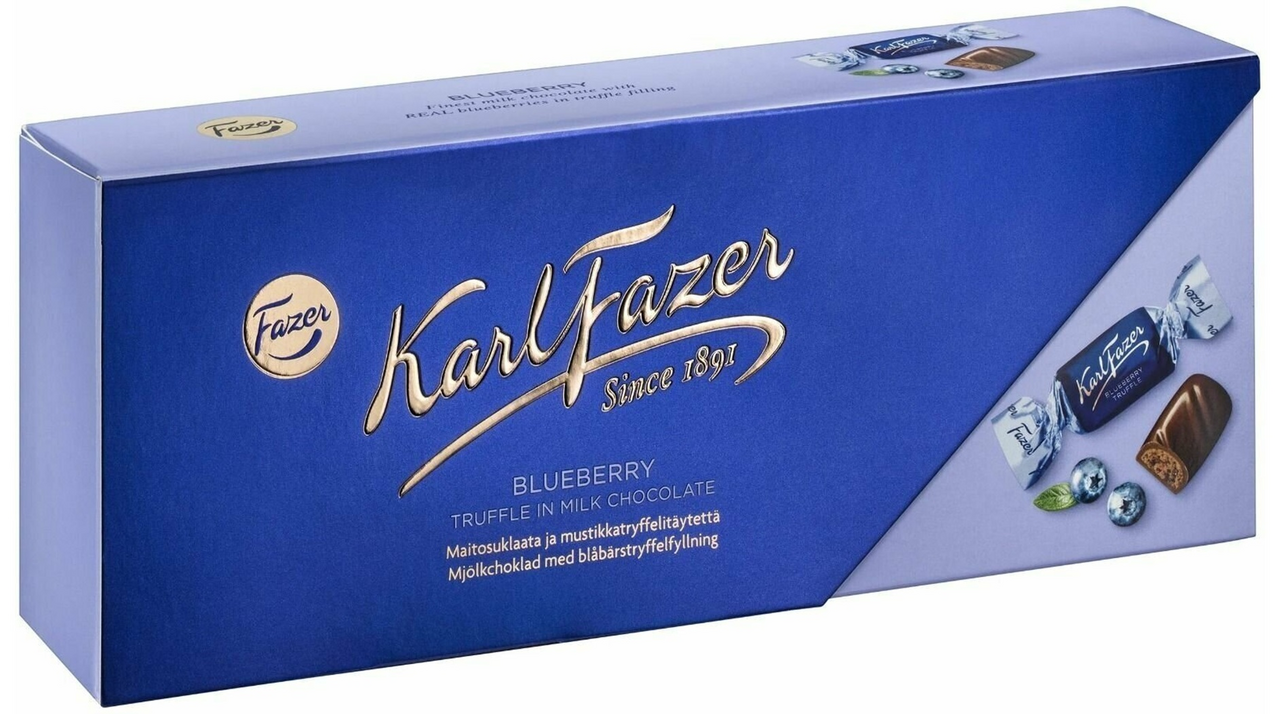 Конфеты Fazer Karl черничный трюфель, 250г