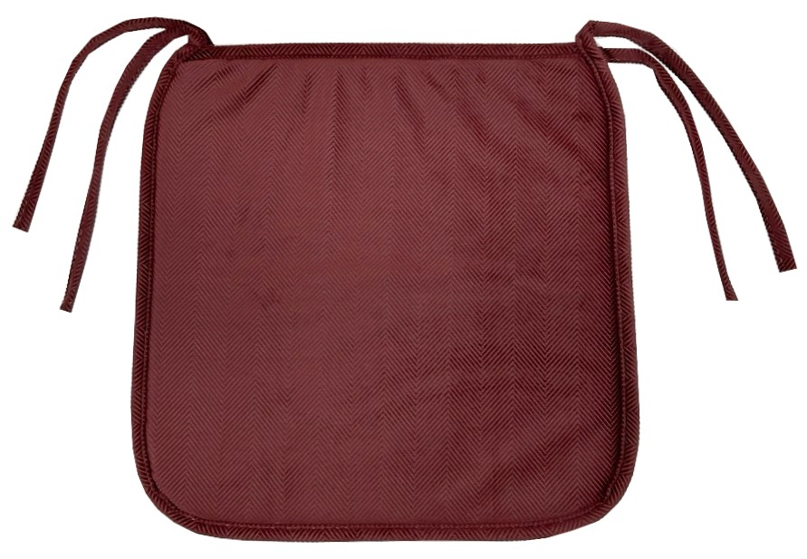 Сидушка 23rd Avenue Herringbone с завязками ягодная, 38 x 38см