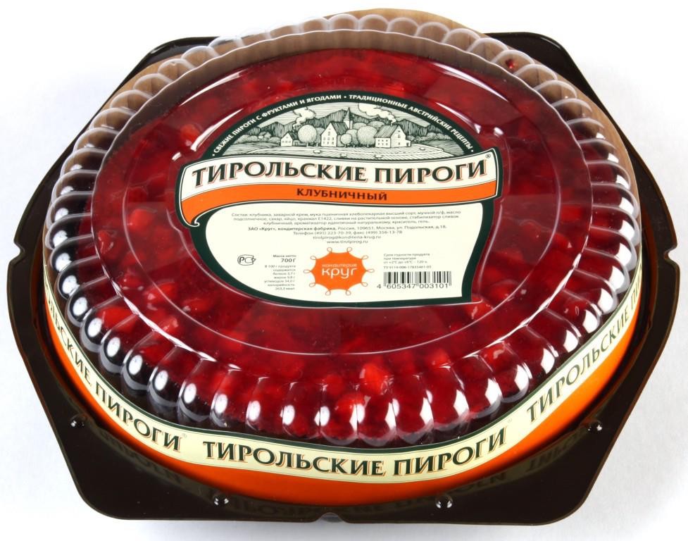 Пирог ТИРОЛЬСКИЙ Клубника, 700г