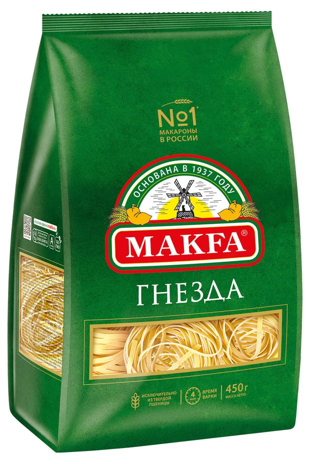 Макаронные изделия Makfa Гнезда тальятелле, 450г купить с доставкой на ...