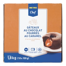 METRO Chef Фондан с соленой карамелью замороженный (100г x 18шт), 1.8кг
