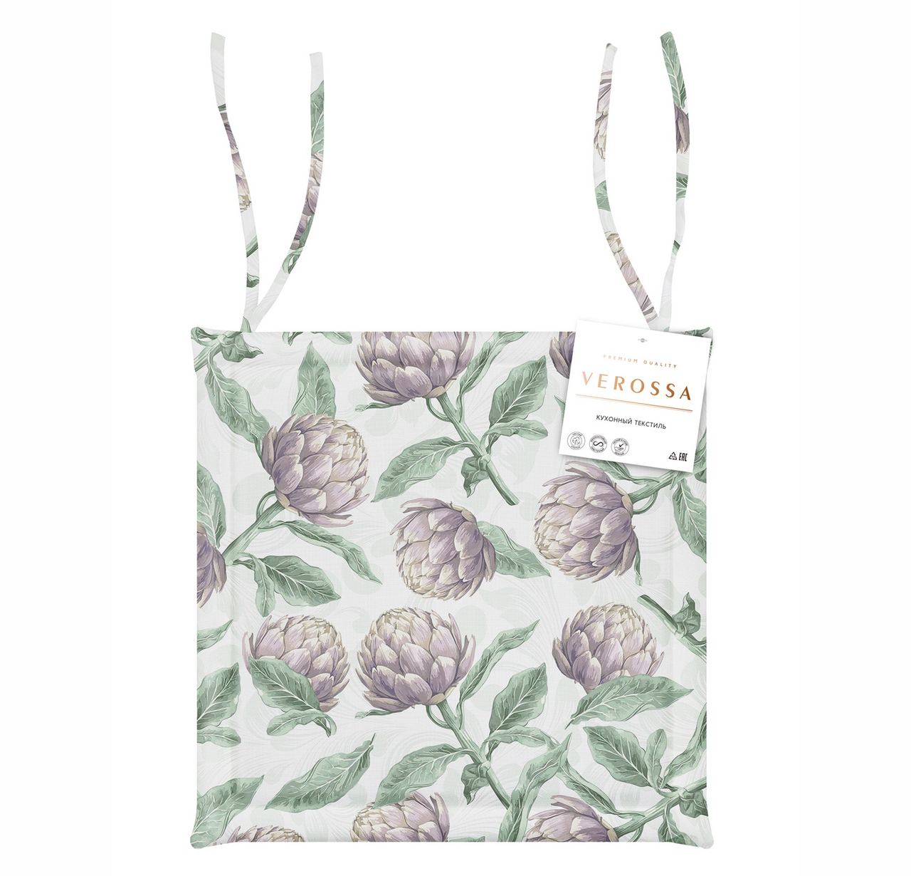 Сидушка Verossa рогожка артишоки, 40 x 40см