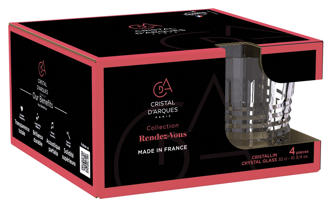 Набор низких стаканов Cristal d'Arques 4шт, 320мл