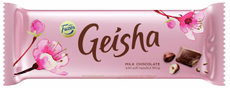 Шоколад Fazer Geisha молочный с ореховой нугой, 100г
