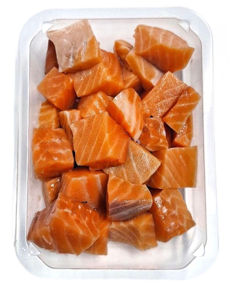 Лосось атлантический семга кубики охлажденный, ~500г