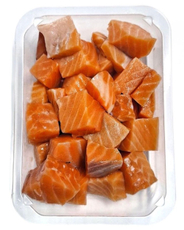 Лосось атлантический семга кубики охлажденный, ~500г