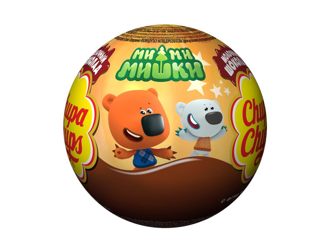 Шоколадный шар CHUPA CHUPS с игрушкой внутри, 20 г, в ассортименте