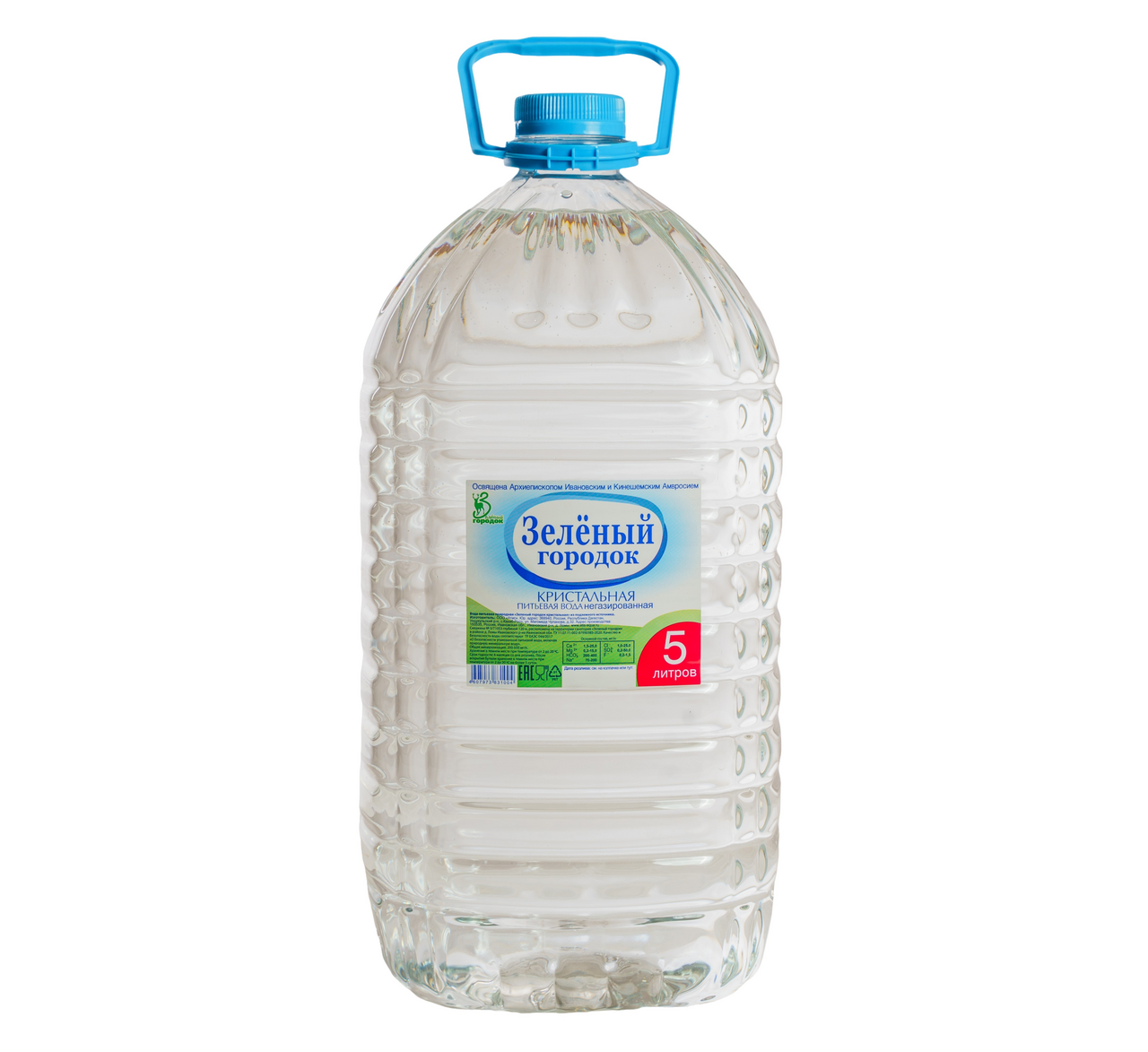 Вода Зеленый городок Кристальная негазированная, 5л