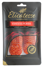 Колбаса Elicatesse Пипперони нарезка сырокопченая, 100г