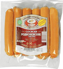 Сосиски Тавр Родионовские экстра, 600г