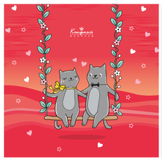 Набор подарочный Конфаэль Котики мармелад и конфеты, 180г