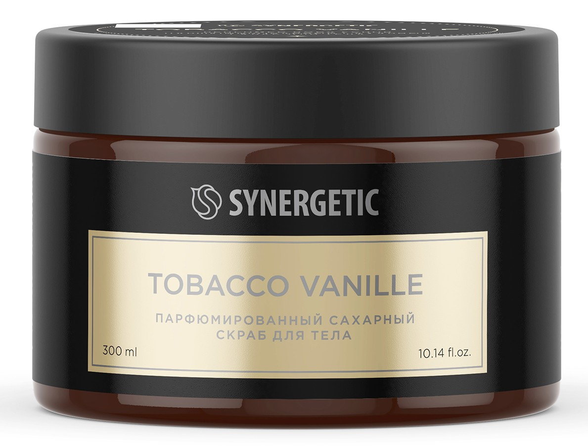 Скраб для тела Synergetic парфюмированный табак и ваниль, 300мл