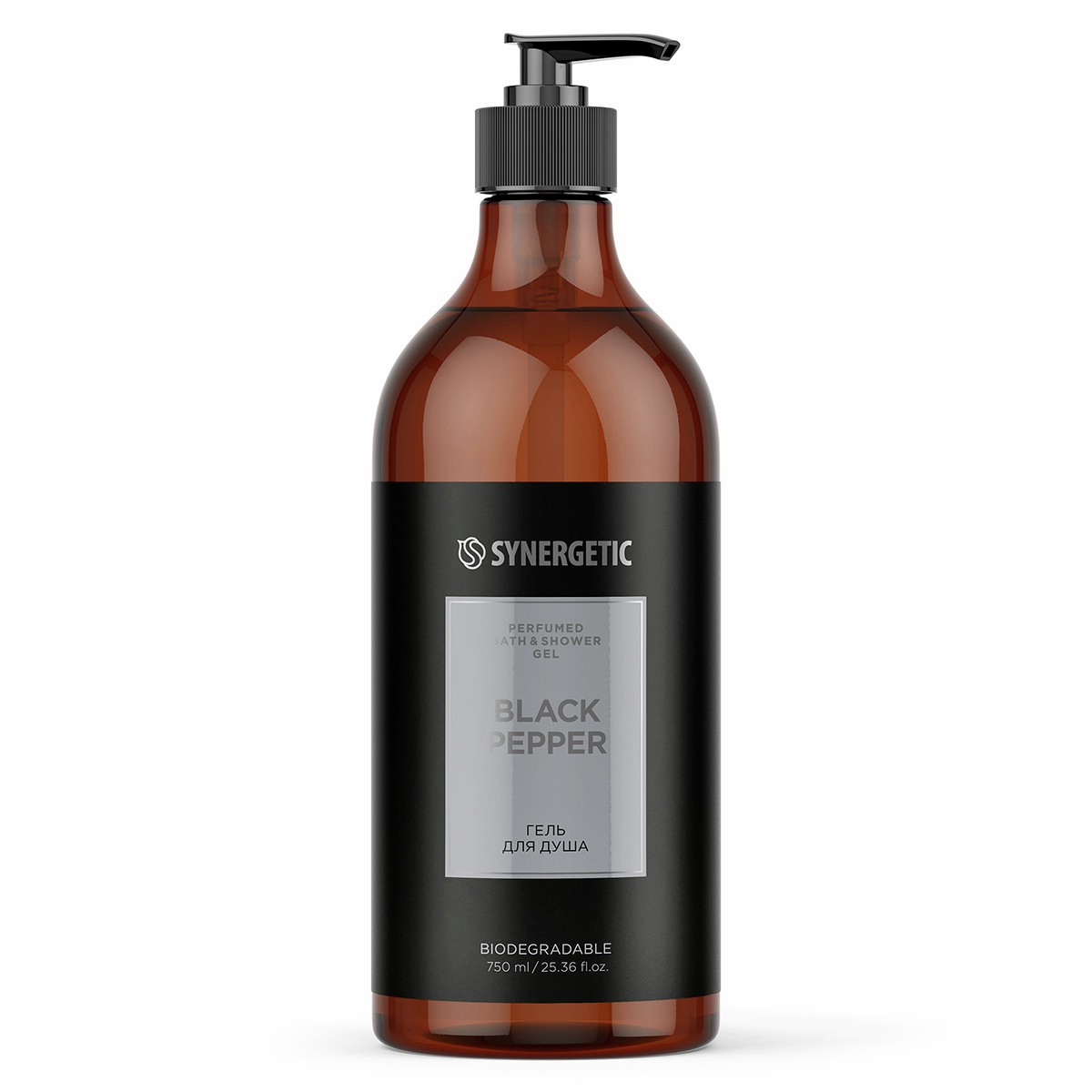 Гель для душа Synergetic парфюмированный черный перец, 750мл