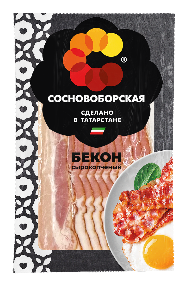 Бекон Сосновоборская сырокопченый нарезка, 150г