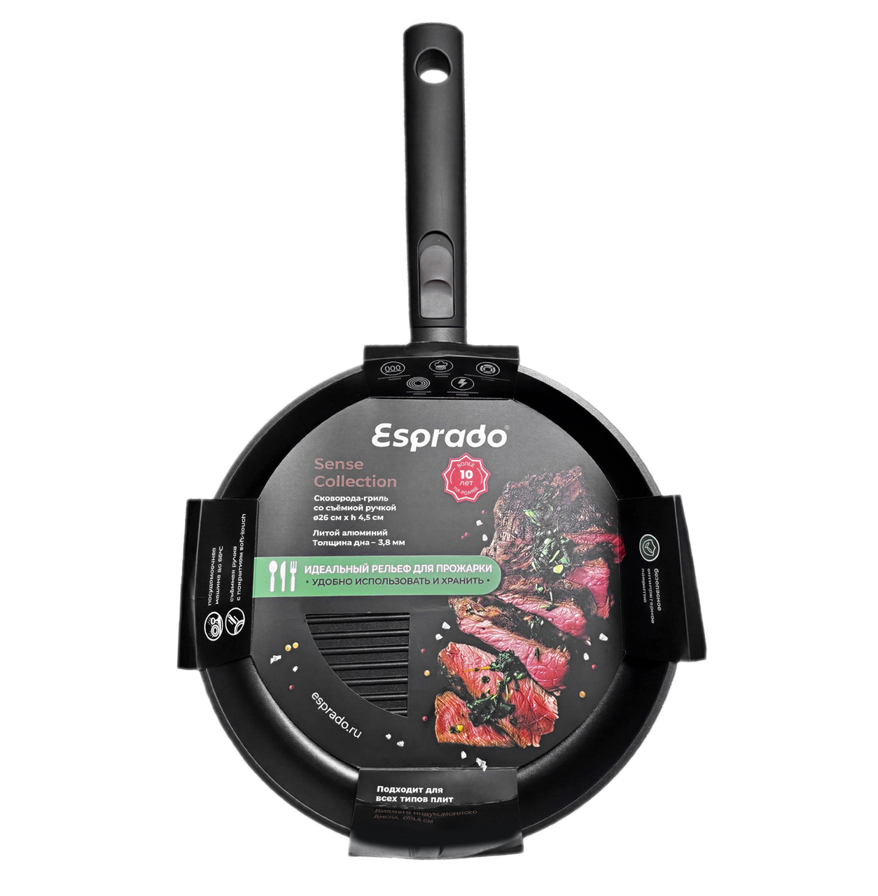 Сковорода-гриль Esprado Sense, 26см