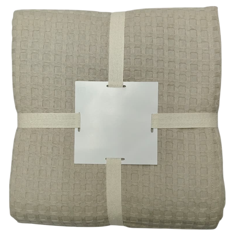 Tarrington House Плед вафельный Bella бежевый, 220 x 240см