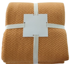 Tarrington House Плед хлопковый Diamond горчица, 220 x 240см