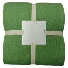 Tarrington House Плед хлопковый Diamond зеленый, 220 x 240см