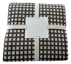 Tarrington House Плед хлопковый Square бежево-черный, 220 x 240см