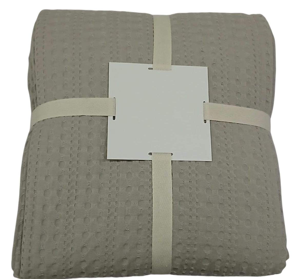 Tarrington House Плед вафельный Mywaf серый, 220 x 240см