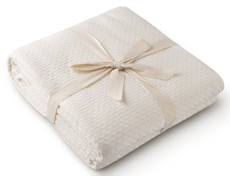 Tarrington House Плед вафельный Persy слоновая кость, 220 x 240см