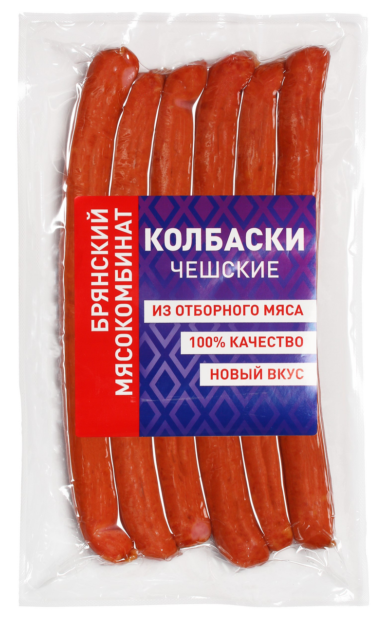Колбаски Брянский мясокомбинат Чешские полукопченые, ~520г