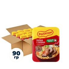 Лапша быстрого приготовления Роллтон с говядиной по-домашнему 90г x 24 шт