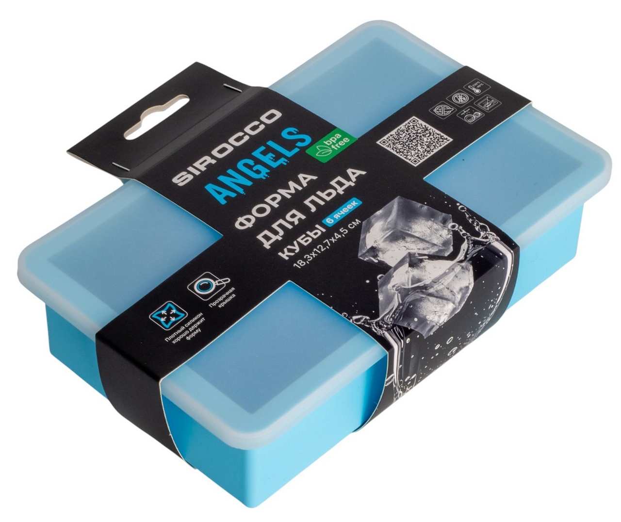 ФОРМА Д/ЛЬДА 18,3Х12,7Х4,5СМ 6 ЯЧЕЕК КУБЫ SIROCCO