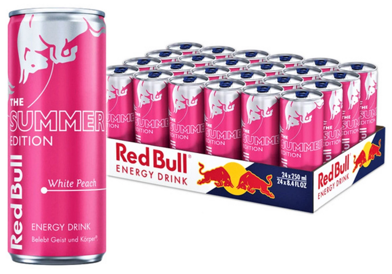 Напиток энергетический Red Bull белый персик, 250мл x 24 шт