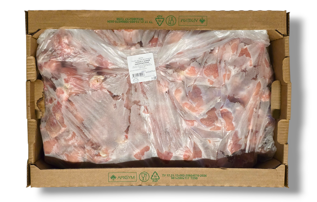 Голень цыпленка-бройлера Приосколье с кожей замороженное, 13кг
